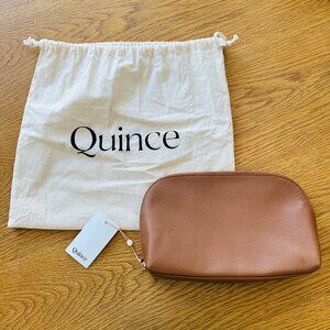 NWT Quince Italian Leather Pouch in Cognac - Large Size Pouch Only